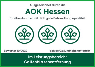 Auszeichnung der AOK - Gallenblasenentfernung 10_2022