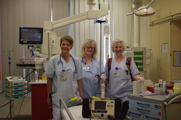 Unsere Notfallpflegerinnen: Bettina Menke, Gertrud Hanis, Petra Pompalla (v.l.n.r.)