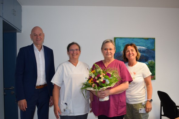 Geschäftsführer A. Leipert, Diätassistentin A. Böhmer, C. Tinz, Pflegedirektorin S. Maikranz