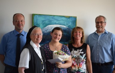 Herr Uloth, Sr. Theresa Brütting, Frau Enns, Frau Maikranz und Herr Luppold Copyright: Jokba