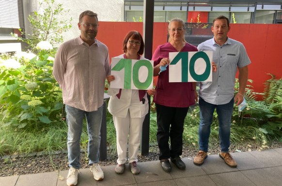Unsere Leitungen: Hr. Langer (Küche), Fr. Kollin (Reinigung), Fr. Yildiz (Cafeteria), Hr. Weis (Gastronomie und Hauswirtschaft)