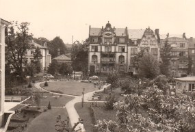 ehem. St. Josefs Krankenhaus - 1958-Gartenblick zur Wilhelmstrasse